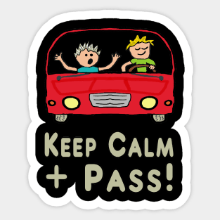 Keep Calm Driving Test Sticker